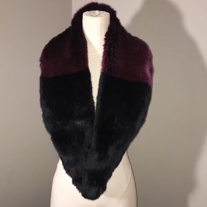 Anthropologie Faux Fur Scarf Wrap Stole Collar